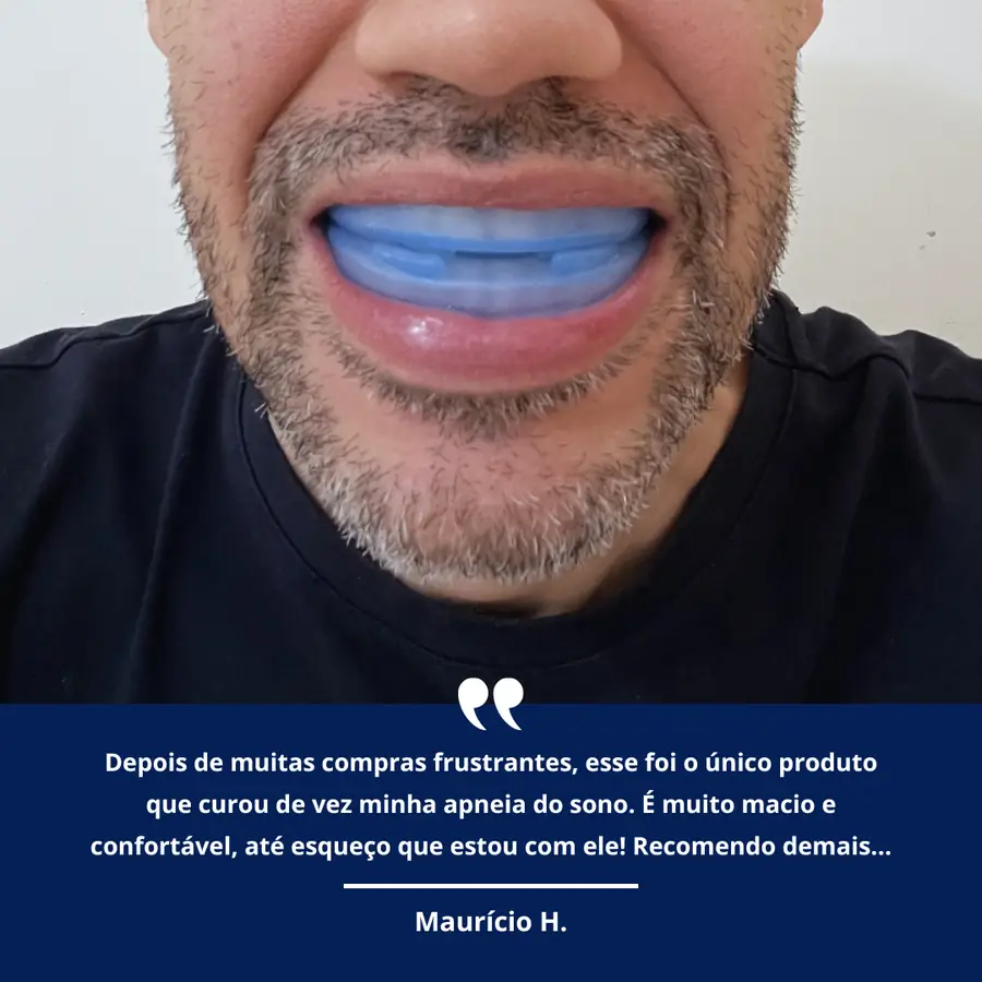 Aparelho ZNOREX posicionado para uso noturno